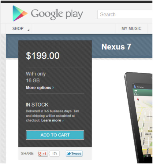 Google Promises Nexus 7 In 3-5 Business Days, Will Ship It 4 Days Later
