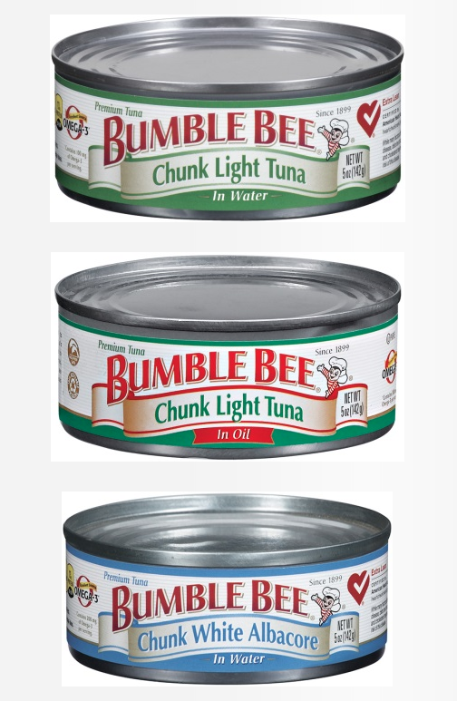 Just a few of the tuna products being recalled by Bumble Bee.