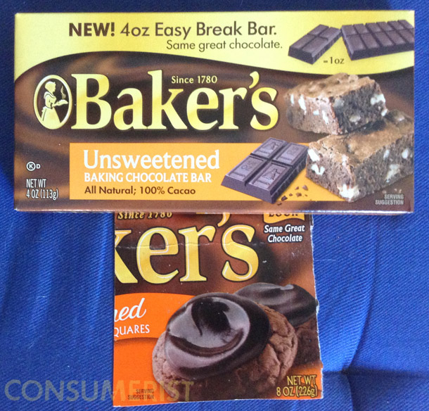 Baker’s Chocolate Shrink Rays Package From 8 Ounces To 4, Raises Price At Least 50%
