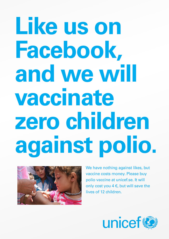 UNICEF: Facebook Likes Don’t Save Children