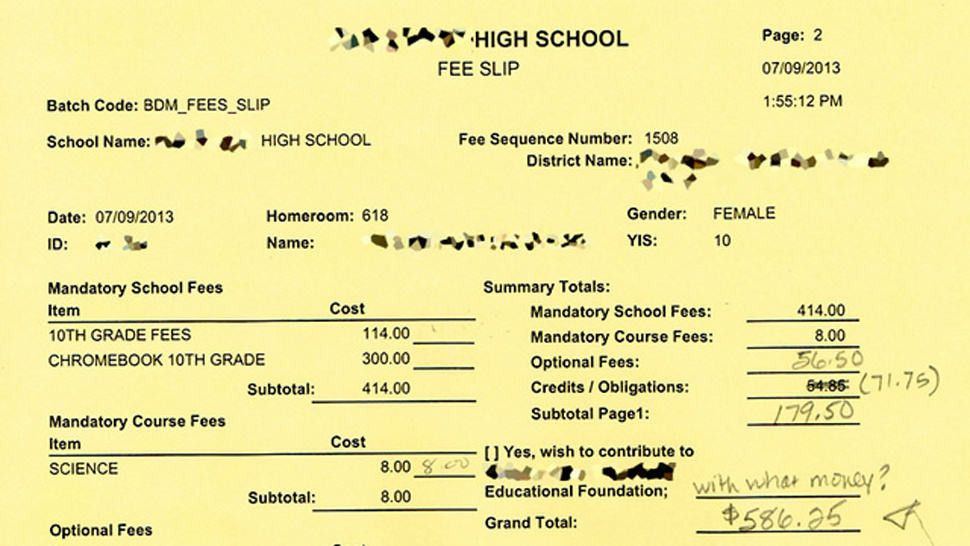 Where Public High School Costs $600, Including A Mandatory Chromebook