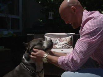 The passenger and his dog reunite after a paperwork snafu sent the canine to Hawaii.