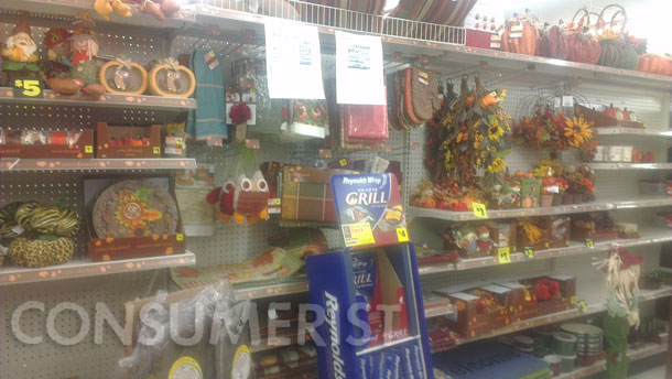 Two Whole Aisles Of Thanksgiving Decorations Out At Dollar General