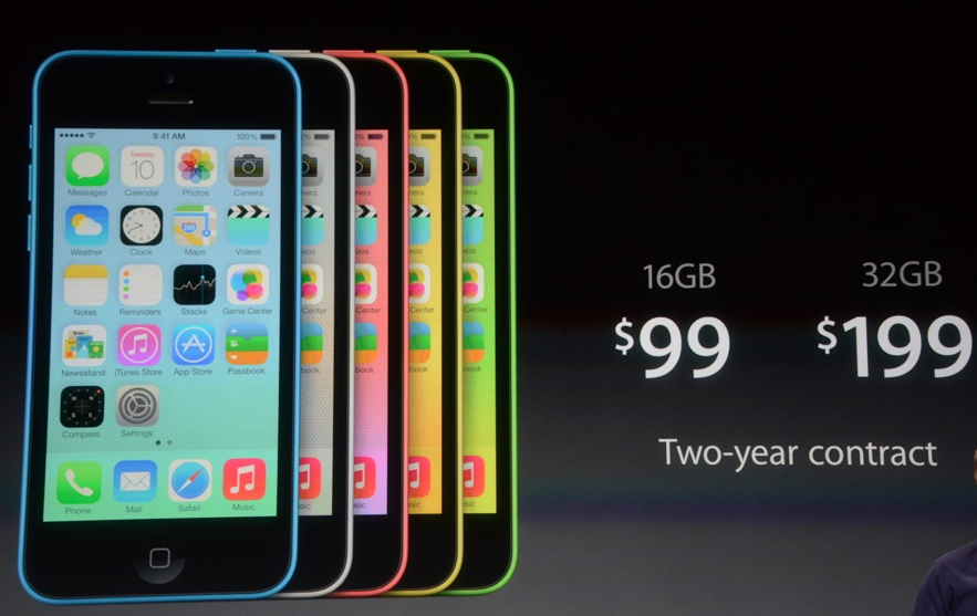 The iPhone 5C was one of two new iPhones announced today.