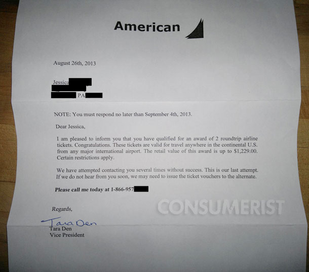 We’re Glad ‘American Airways’ Scammers Are Sending Out Less Convincing Letters