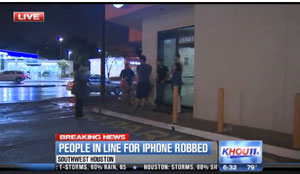 Armed Robbers Strike iPhone Vigil Crowd In Houston