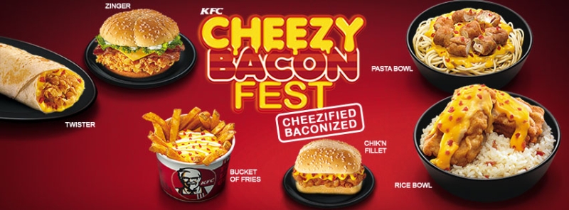 KFC Philippines Throws ‘Cheezy Bacon Fest,’ Excuse To Slather Cheese And Bacon On Everything