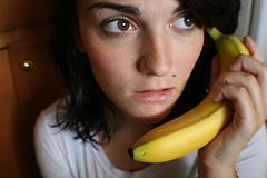 Talking to your banana like a phone might not do much, but it's fun.(giarose)