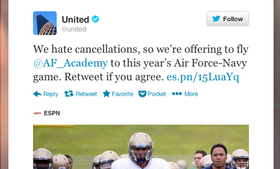 If only United responded this way to every traveler stranded by a cancellation.
