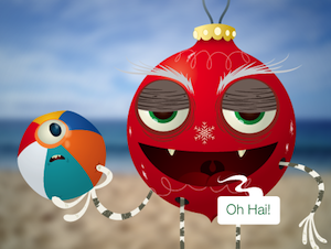 The Christmas Creep often shows up during beach season and makes us cranky.