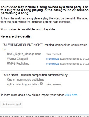 YouTube’s Content ID System Will Take Away Your Money If You Dare Sing “Silent Night”