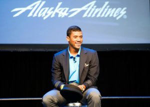 Alaska Airlines is now BFF with Russell Wilson.
