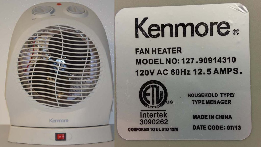 The model number of the fan can be found on a silver sticker on the bottom.