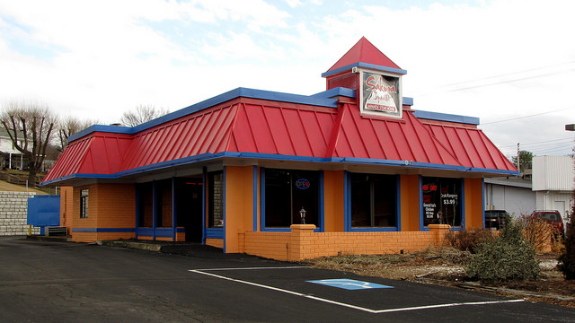 Former Pizza Hut And KFC Buildings Never Escape Their Roots