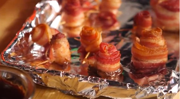 Don’t Order Last-Minute Flowers: Make Chocolate-Dipped Bacon Roses