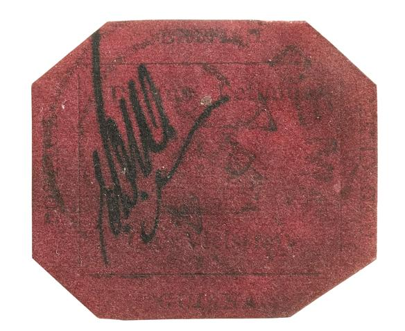 This is a really old, really expensive stamp. 