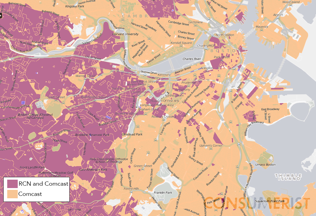 Here’s What the Lack of Broadband Competition Looks Like on a Map