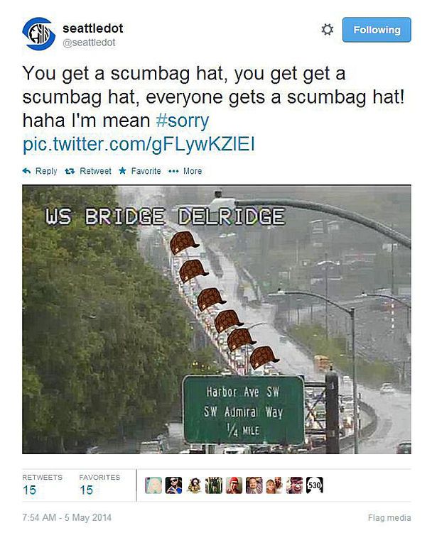 SDOT has since apologized for, and removed, this Tweet attempting to mine some humor from a Monday morning traffic jam.