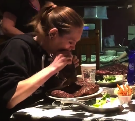 Watch Woman Eat 9 Lbs Of Steak In 15 Minutes, Because What Else Do You Have To Do Today?