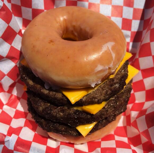 Let’s Get Summer Started With Photos Of A Krispy Kreme Triple Cheeseburger