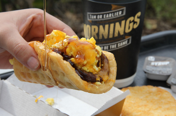 Idea For Taco Bell’s Waffle Taco Came From Facebook Photo Of A Folded Waffle Sandwich