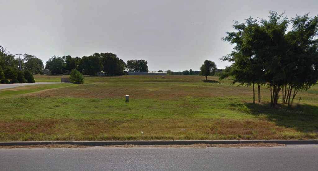 The planned site of the new Walmart drive-thru pick-up center in Bentonville. 