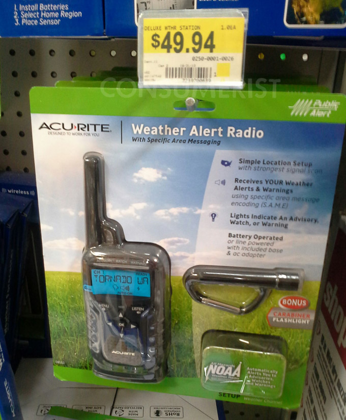 Walmart Weather Radio Pricing Less Awful Than It Appears