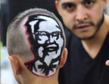 Barber Shaves Colonel Sanders’ Face Into Customer’s Hair, Gets More Free KFC Than He Could Ever Eat