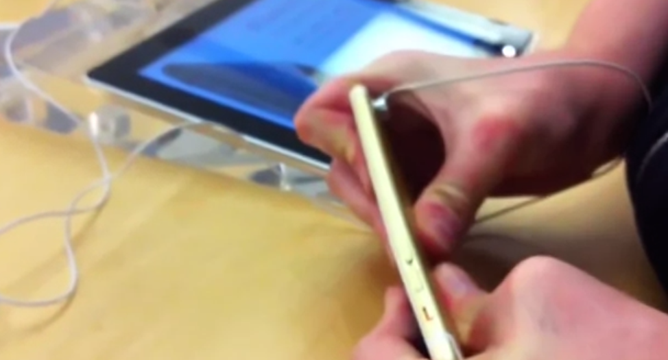 Teens Introduce Themselves On Camera, Try Bending iPhones At The Apple Store