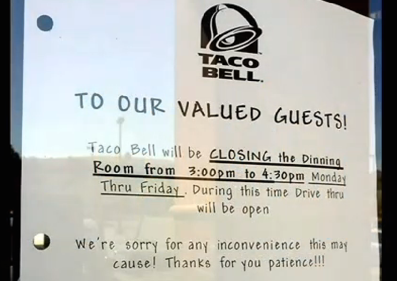 This Taco Bell Now Closed Afternoons After High School Fight