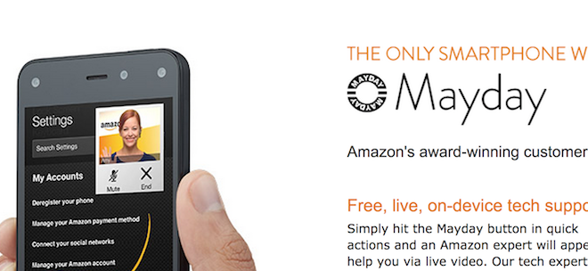 Amazon appears to be calling "Mayday" only weeks after releasing the Fire phone, slashing the price from $199 to $.99 but still giving away a free year of Amazon Prime service. 