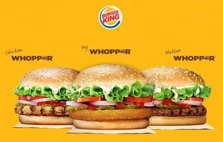 Burger King unveiled its newest non-beef menu items Wednesday ahead of the company's launch in India. 