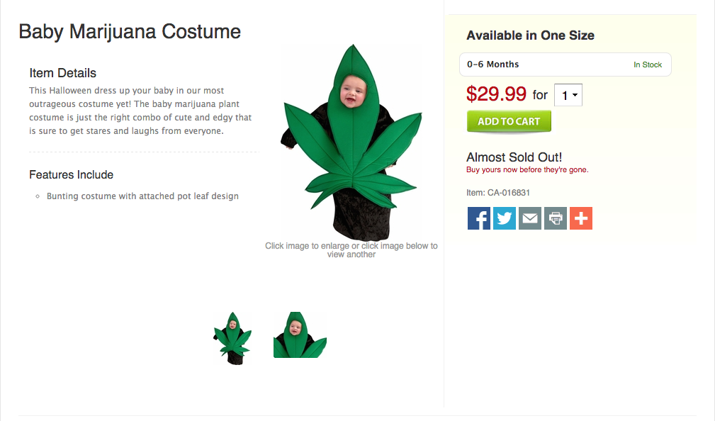 Dressing Baby In A Marijuana Leaf Costume: Totally Chill Completely Inappropriate? – Consumerist
