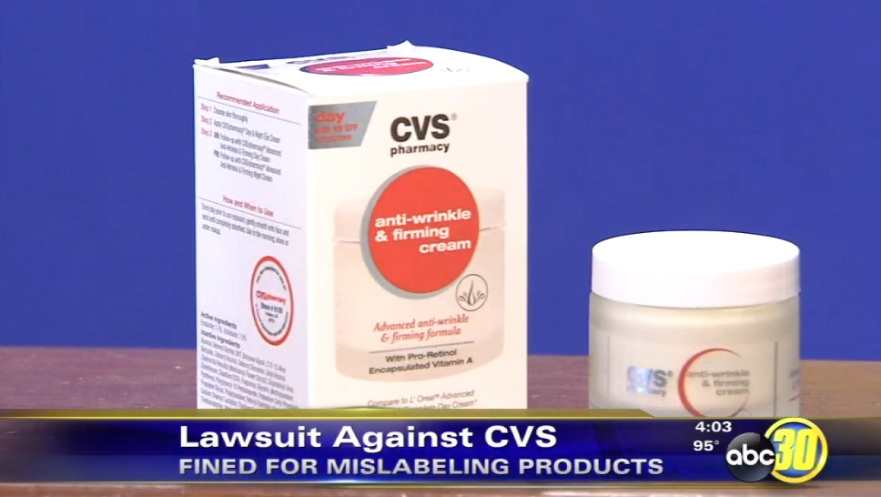 Four California counties alleged that the packaging of CVS products like this anti-wrinkle cream misled shoppers into thinking they were getting much more than what was inside.