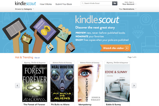 Amazon launched Kindle Scout, a program that allows readers to chose which up-and-coming authors get published.  