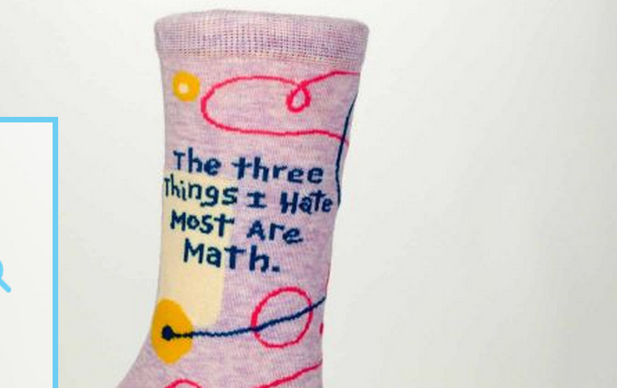 The math-hating socks at the heart of this story. 