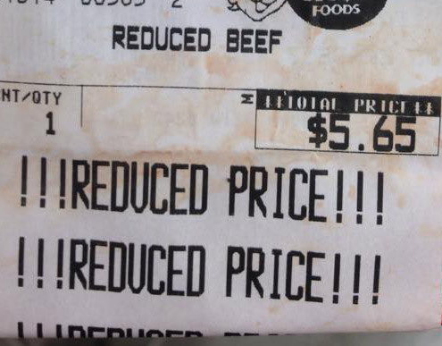 Reduced-Price Meat Means You Pay 4 Cents Extra
