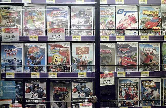 Video games shop in walmart