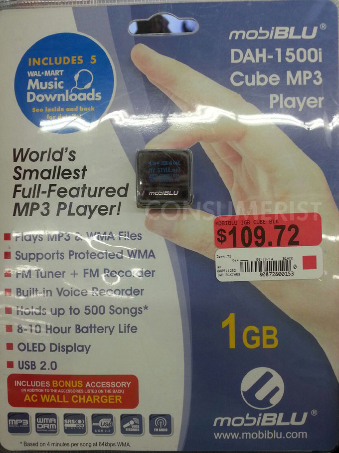 MobiBlu MP3 Player Looks Forward To Spending 10th Birthday On Walmart Shelf