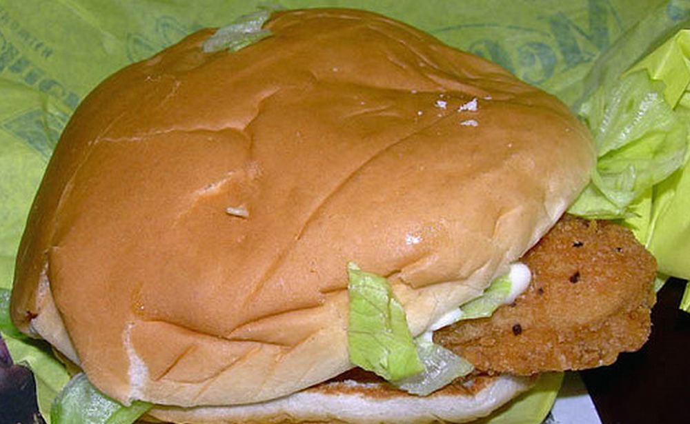 Not the actual McChicken involved in the incident, but we're guessing it looked similar (photo: Morton Fox)