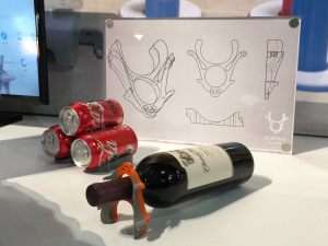 Consumers can print their own wine holders with MakerBot printers. 