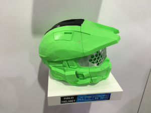 Robo3D displayed a Halo helmet that could be made with a 3D printer. 