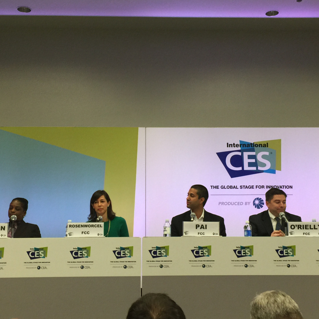 FCC commissioners attended a roundtable discussion at CES Wednesday afternoon. 