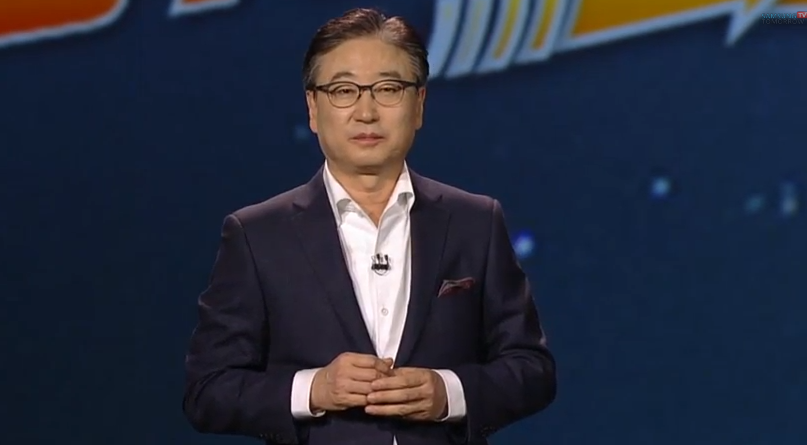 Samsung president and CEO BK Yoon presented the keynote for CES 2015.