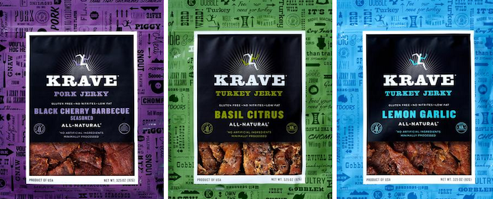 Krave specializes in gourmet all-natural jerky products. 