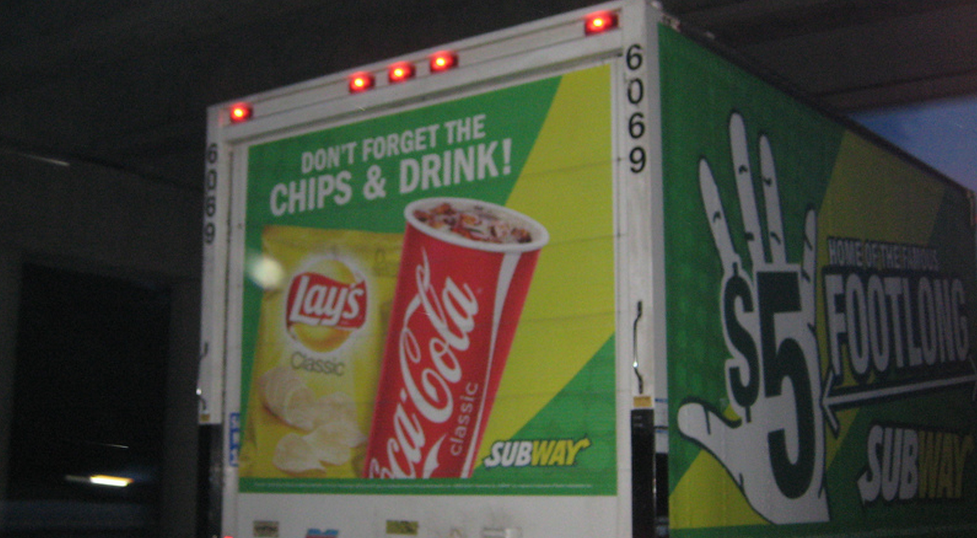 Even Subway's trucks try to upsell consumers. (photo: Catastrophe Girl)