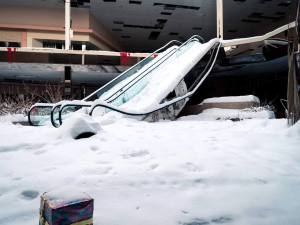 Broken Skylights Turn A Dead Mall Into A Pastoral Snowscape