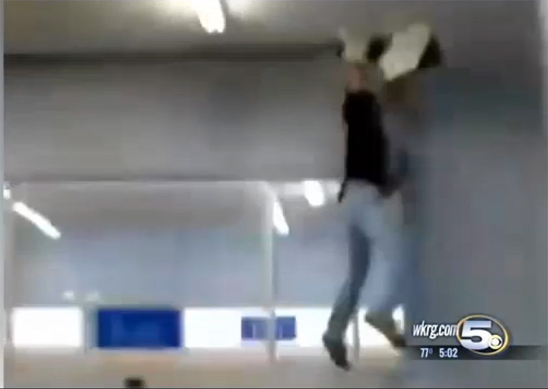 Escape from the Walmart ceiling.