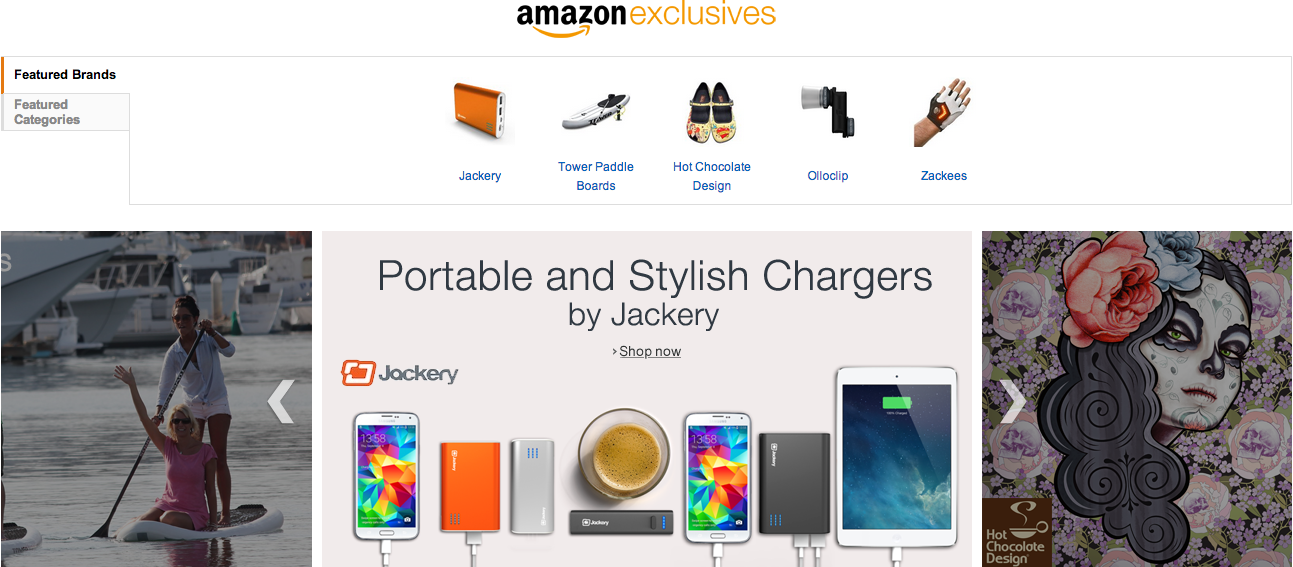 Amazon launched yet another new store today. This one offers exclusive products from established and up-and-coming brands.
