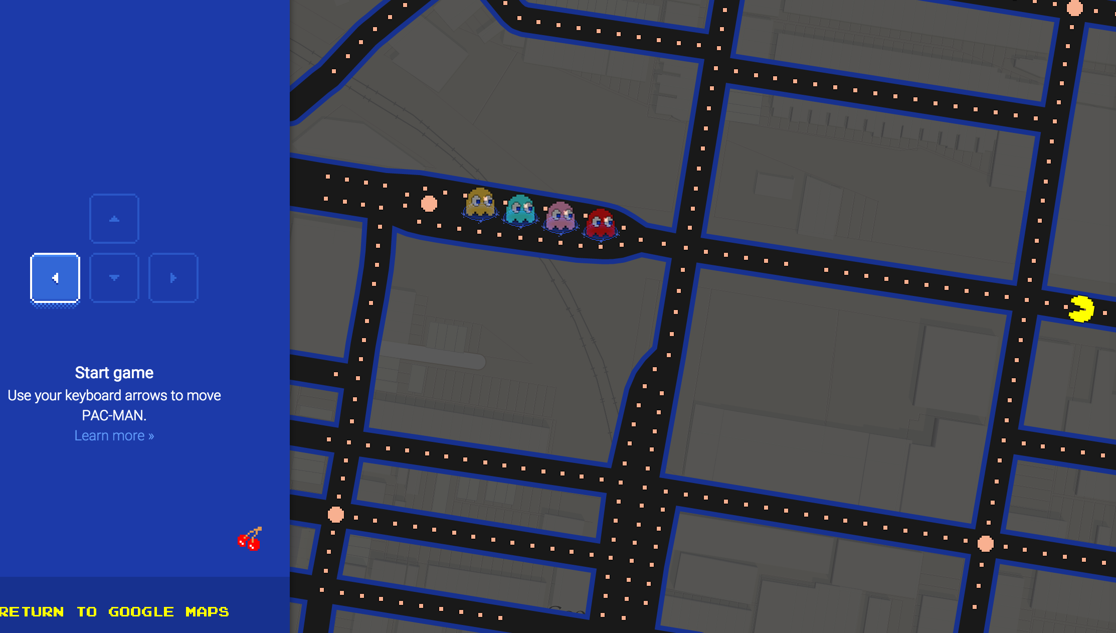 Game Pac-Man no Google Maps! Jogue com o Come-come em Paris